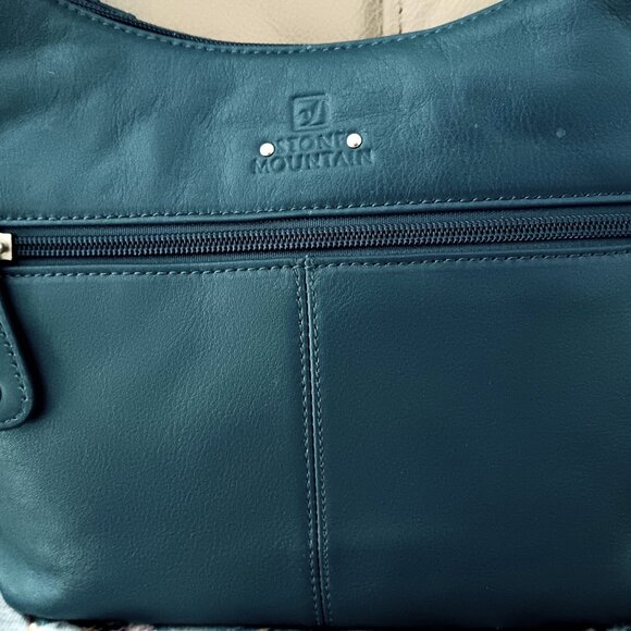 LIKE NEW 💥 STONE MOUNTAIN TEAL BLUE HOBO SHOULDER BAG 💥 BEAUTIFUL! - Picture 7 of 15